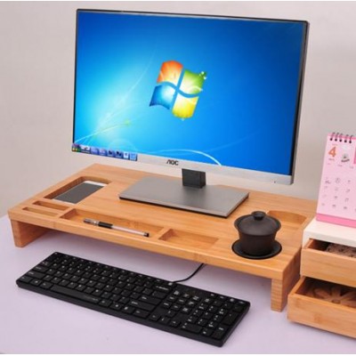 bamboo monitor stand desk